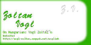 zoltan vogl business card